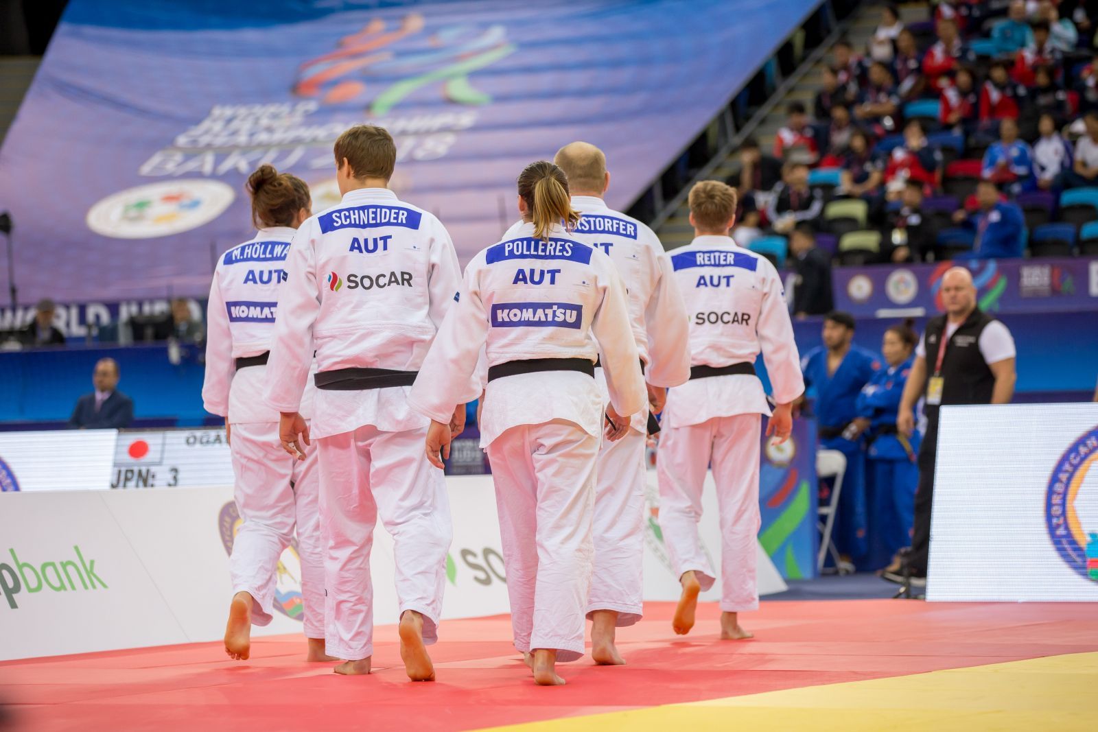WM JV Mixed Team Unterlag Aserbaidschan Judo Austria